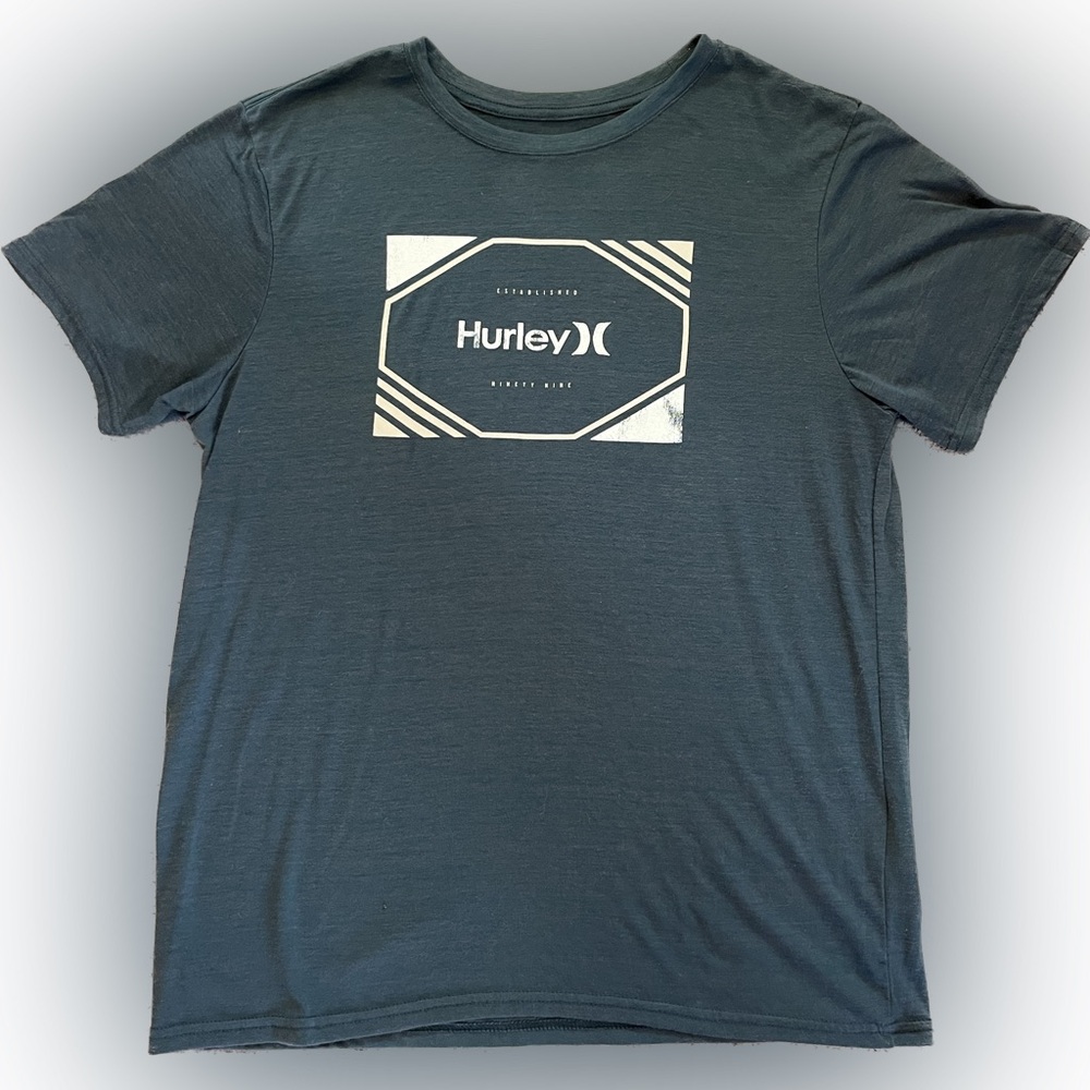 Hurley "The Box" graphic t-shirt in a dark Teal green Men’s Large Short Sleeve